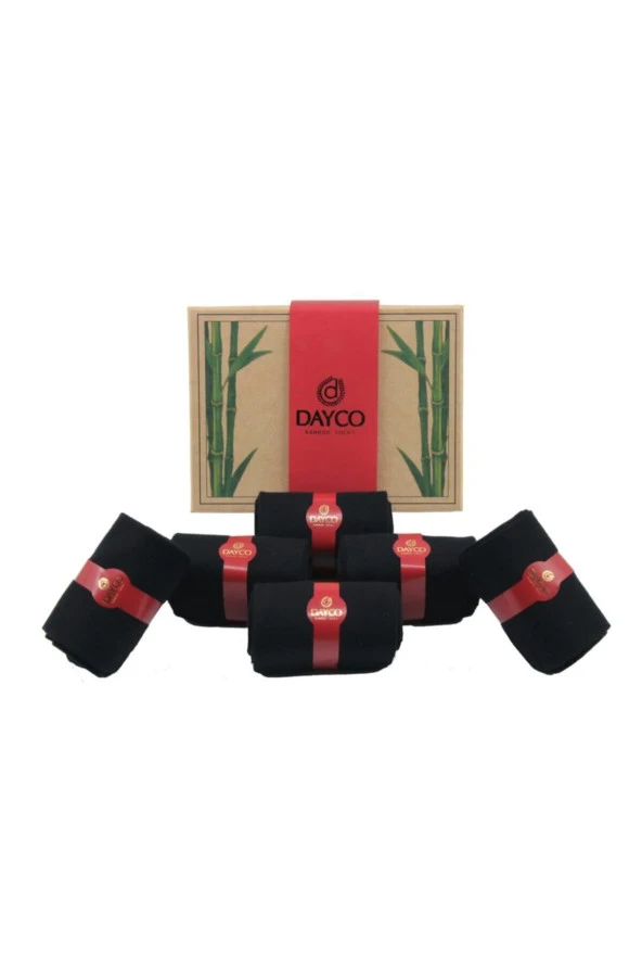 Premium Dikişsiz Mevsimlik Bambu Erkek Çorap 6'lı Kraft Kutu - Resim 4