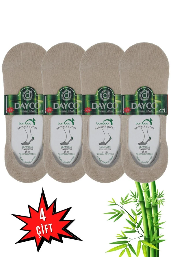 Erkek 4'lü Bambu Babet Çorabı
