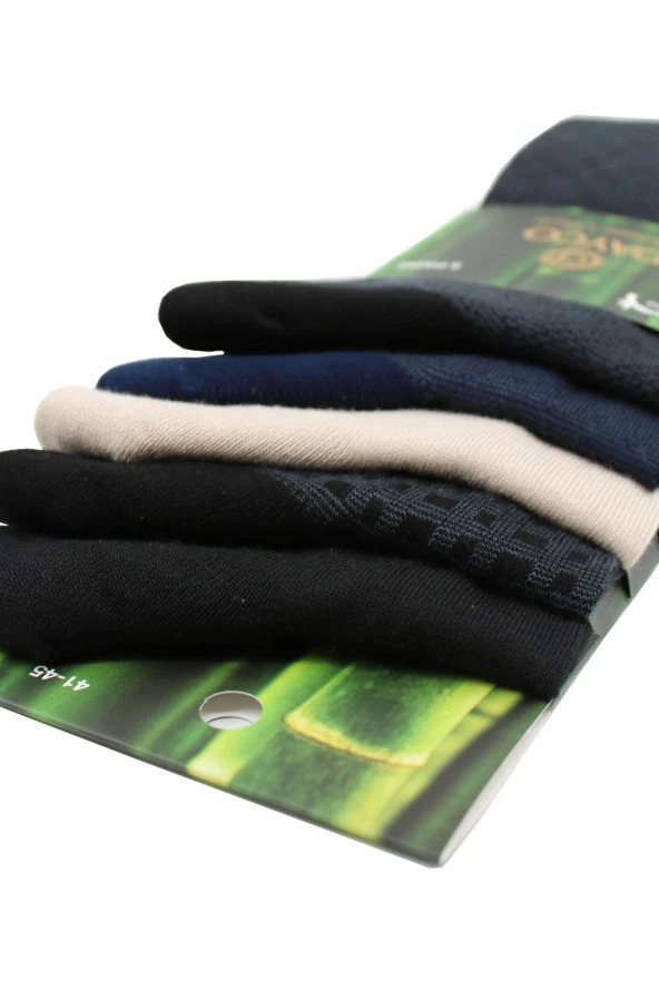 Bambu Erkek 5'li Ahtapot Yazlık Burnu Dikişsiz Çorap (JAKARLI-K.DESEN) - 2