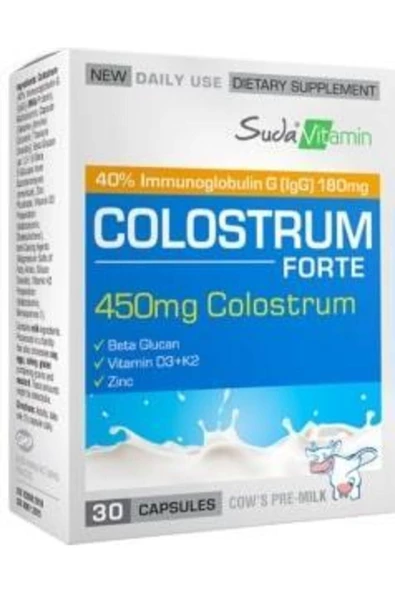 Suda Vitamin Colostrum Forte 450 Mg 30 Kapsül