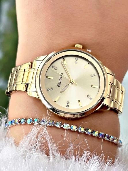 Ferrucci Bileklikli Kadın Kol Saati FC13863M.05 - Resim 2