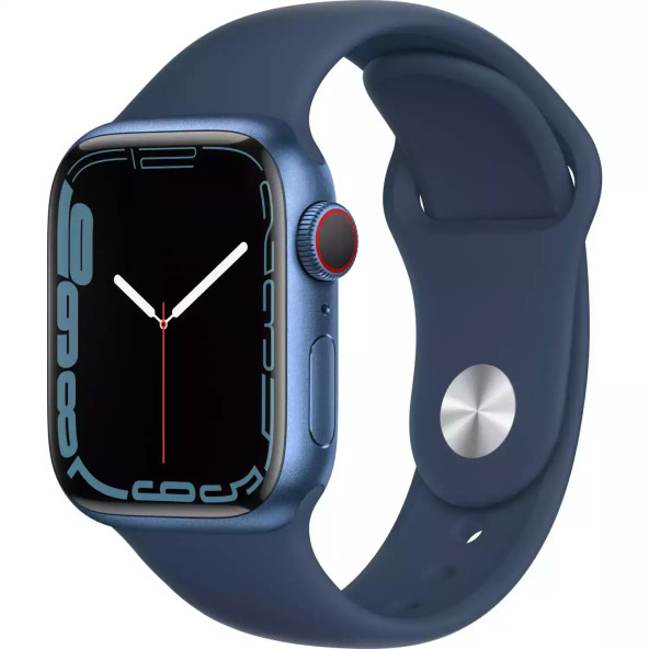 Apple Watch Series 7 GPS 41mm Mavi Alüminyum Kasa - Abis Mavi Spor Kordon MKHU3TU/A-Teşhir - 2