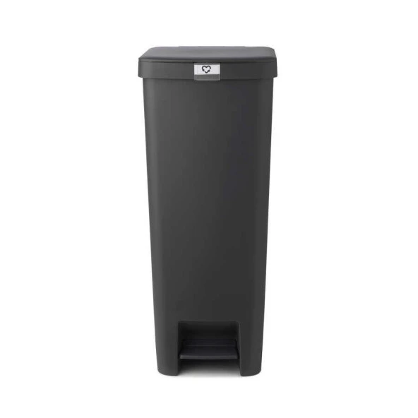 BRABANTIA STEPUP KOYU GRİ PLASTİK PEDALLI ÇÖP KUTUSU 40L