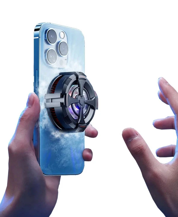 Hadron HDX4377 Magsafe Rgb Işıklı Klipsli Radyatörlü Telefon Soğutucu Fan - 4