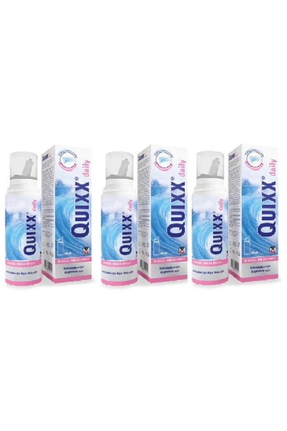 Quixx Daily Aerosol Burun Spreyi 100 Ml 3'Lü PAKET (SKT:08/2025)