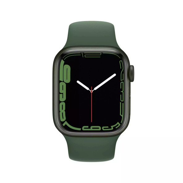 Apple Watch Series 7 GPS 41mm Yeşil Alüminyum Kasa - Yonca Spor Kordon MKHT3TU/A-Teşhir - 3
