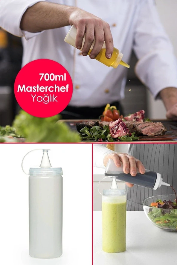 Masterchef Yağdanlık - Sosluk 3 Adet Sızdırmaz Kapaklı Plastik Yağlık Sosluk - 2