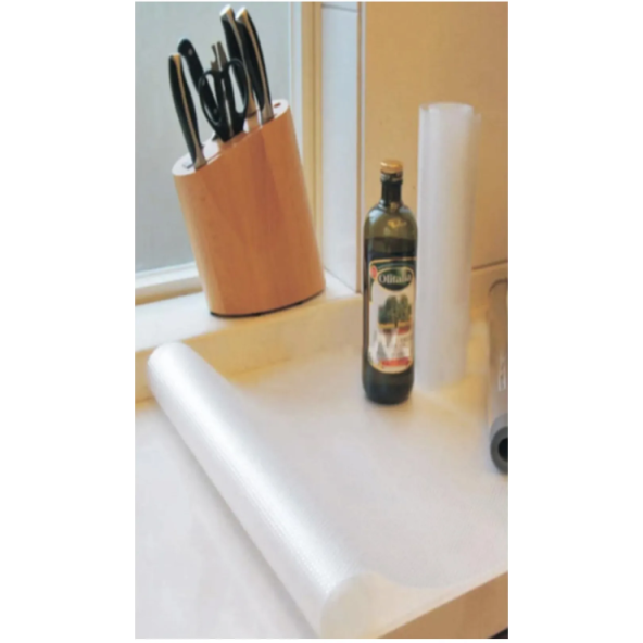 Şeffaf 45cm X 100cm Kaymaz Kaydırmaz Çok Amaçlı Raf Ve Dolap Örtüsü - 3