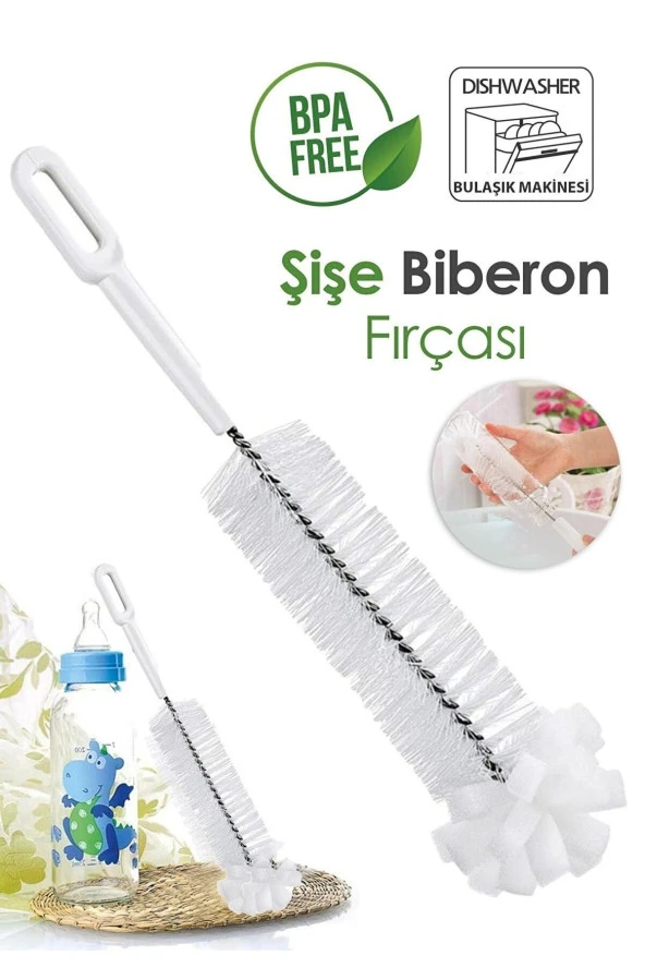 Pratik Biberon Ve Şişe Temizleme Fırçası