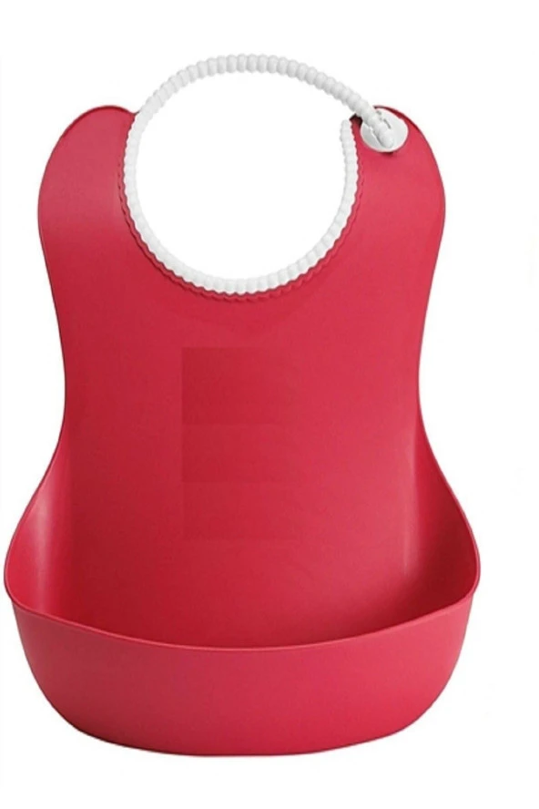 Kırmızı Silikon Bebek Mama Önlüğü - 2