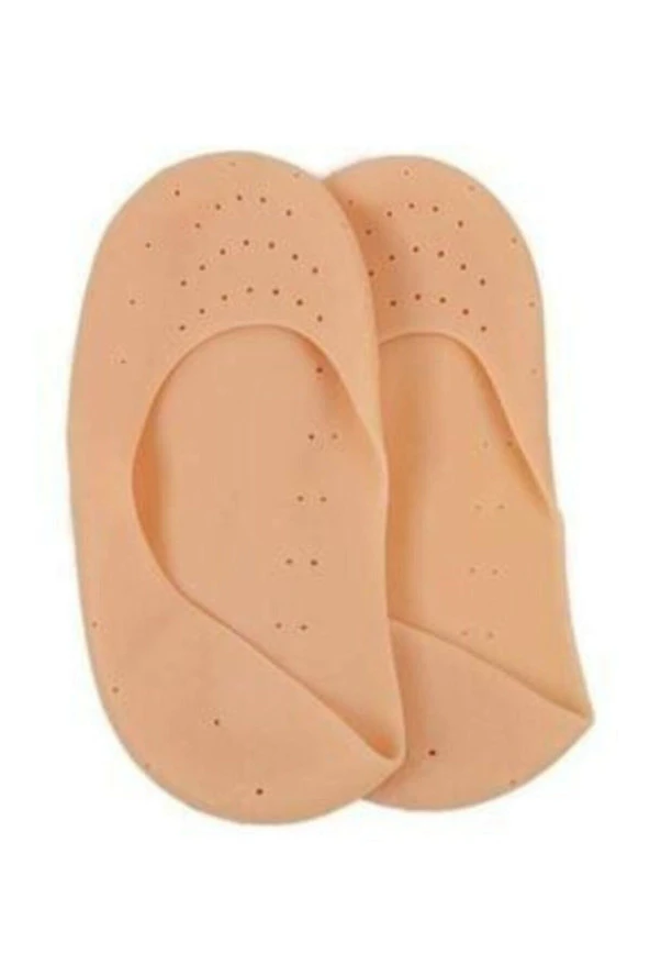 Ayak Rahatlatıcı Ten Rengi Ayak Topuk Çatlak Çorabı Silikon Patik Çorap Gömlek - 3