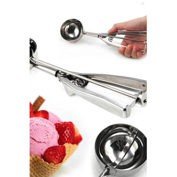 Çok Yönlü Mekanizmalı Çelik Lüx Dondurma Ve Helva Servis Kaşığı - Resim 2