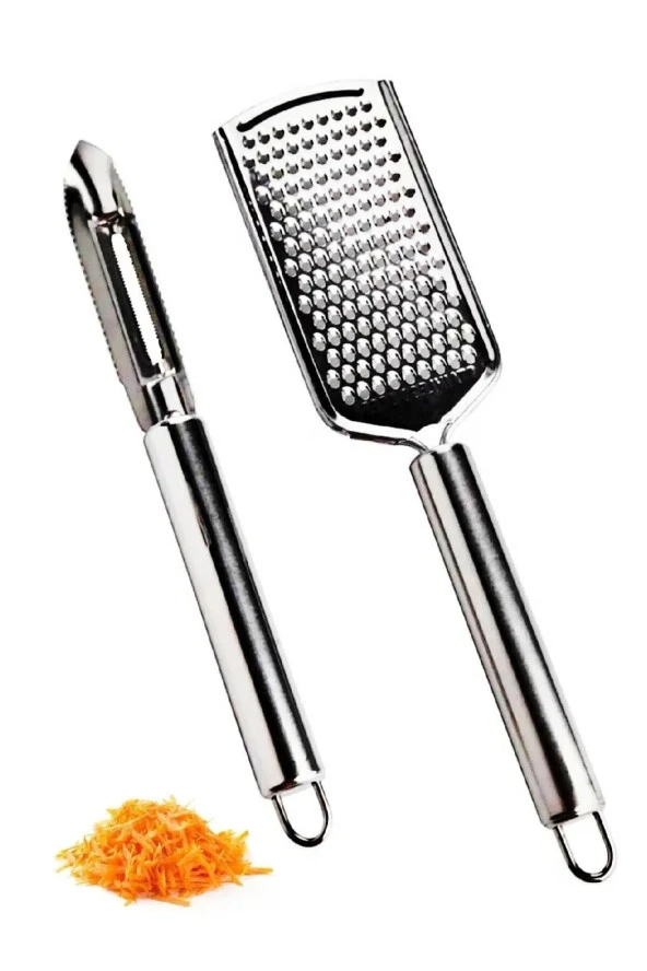 2li Paslanmaz Çelik El Rendesi ve Soyacak Seti Premium - 2