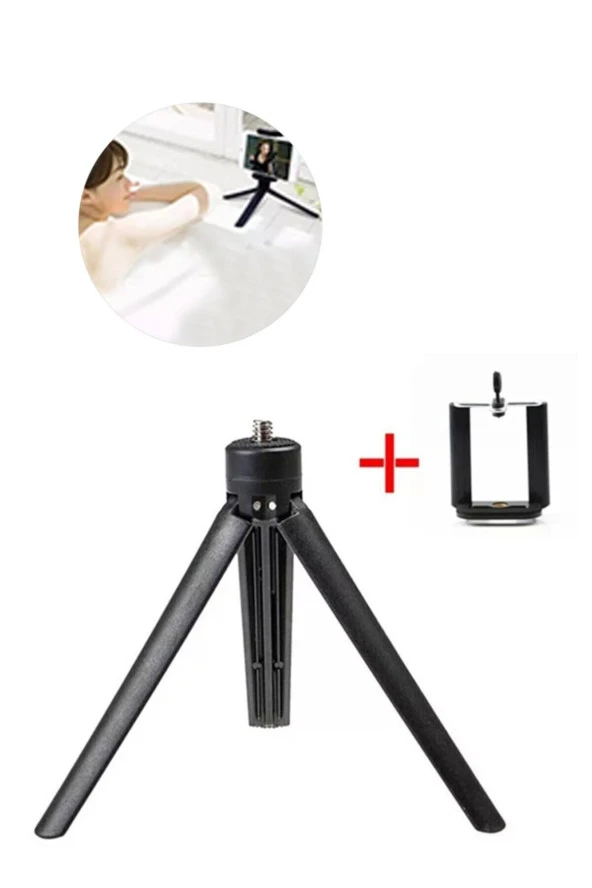 Üçgen Ayaklı Telefon Kamera Fotoğraf Makine Tutucu Tripod Ayak