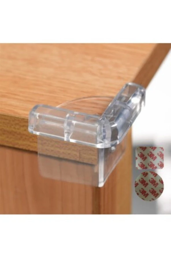 Kare Dekor Slikon Cam Raf Köşe Koruyucu Çocuk Güvenliği 4' Lü - 2