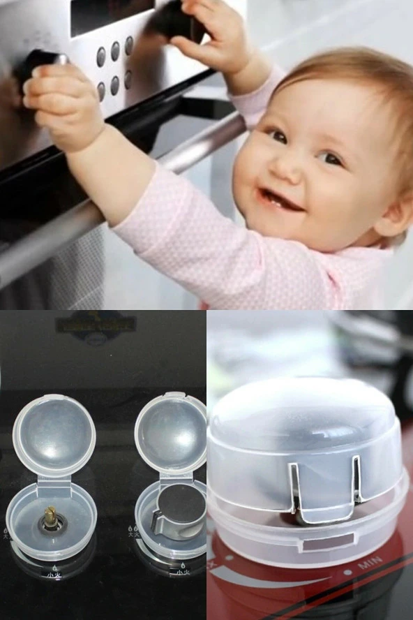 Çocuk Koruma Ocak Fırın Gaz Düğmesi Kilidi 2li Çocuk Güvenlik Kilidi - 2