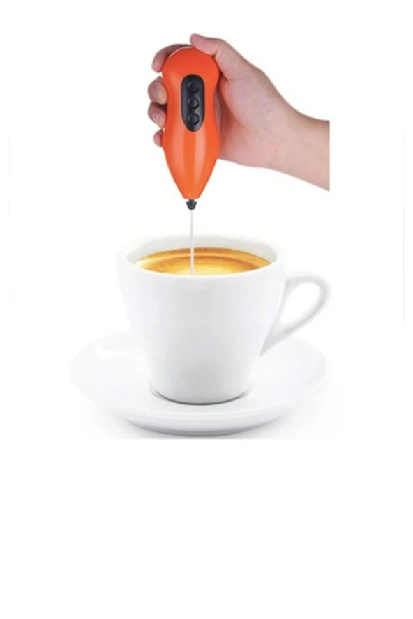 Pilli Mini Mixer Kahve Süt Köpürtücü Karıştırıcı Cappuccino Mixer - 3