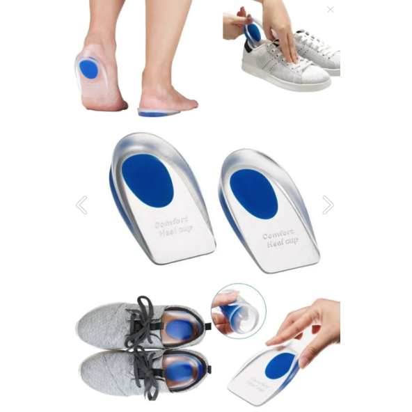 Erkek Tabanlık Gizli Topuk Dikeni Yastığı Boy Uzatıcı Silikon Ortopedik - 2