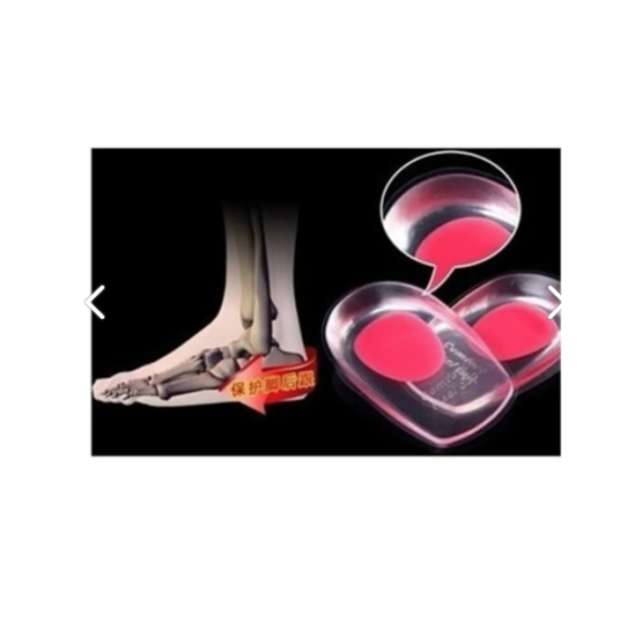 Topuk Yastığı Silikon Şeffaf Kadın Kırmızı Çift - 2