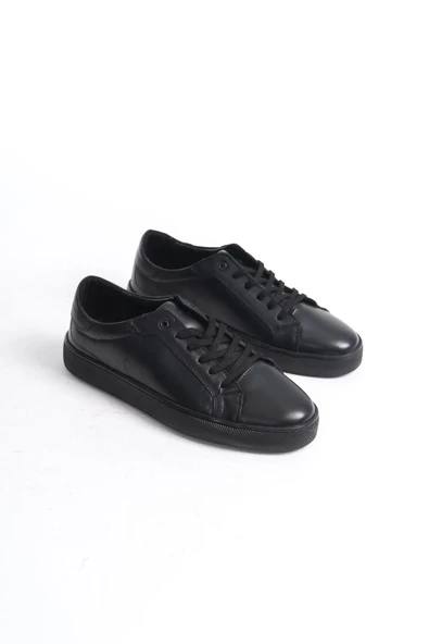 Erkek Hakiki Deri Günlük Bağcıklı Rahat Tabanlı Spor Ayakkabı Sneaker - 8