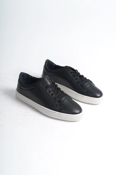 Erkek Hakiki Deri Günlük Bağcıklı Rahat Tabanlı Spor Ayakkabı Sneaker - 4