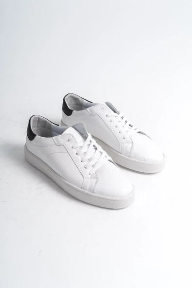 Erkek Hakiki Deri Günlük Bağcıklı Rahat Tabanlı Spor Ayakkabı Sneaker - 12