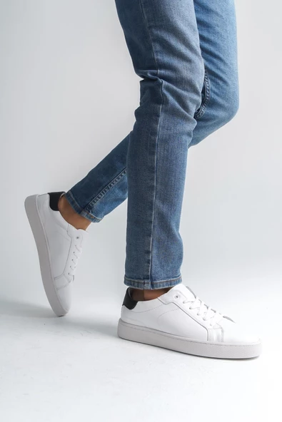 Erkek Hakiki Deri Günlük Bağcıklı Rahat Tabanlı Spor Ayakkabı Sneaker - 10