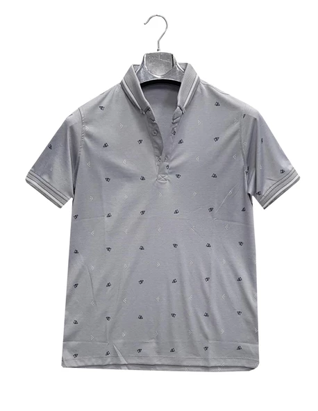 Troy Yakalı Slim Fit Kısa Kol Erkek Tişört-6731