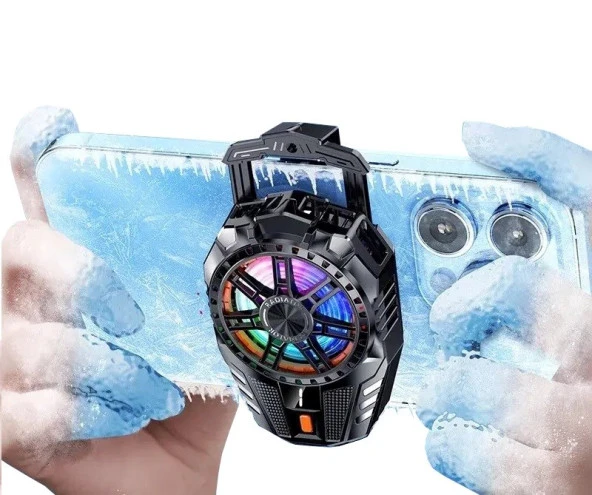 Hadron Hdx4602 Işıklı Isı Göstergeli Klipsli 3 Kademeli Radyatörlü Telefon Soğutucu Fan - 2