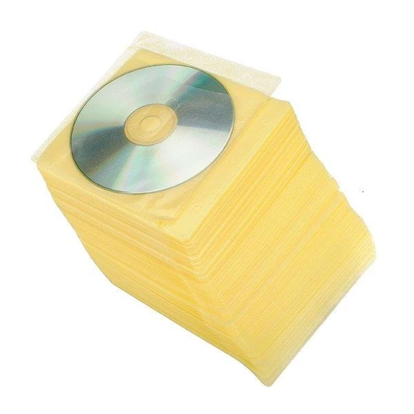 Torima CD-DVD Zarfları Çift Yönlü 100 Laü Paket Sarı - 2
