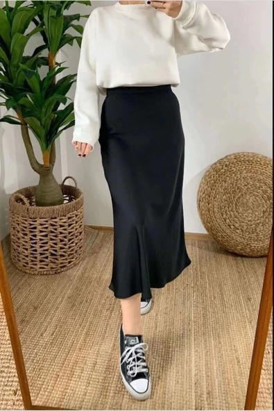 Siyah Saten Etek - 6