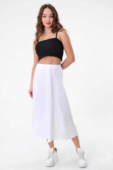 Beyaz Saten Etek - 3