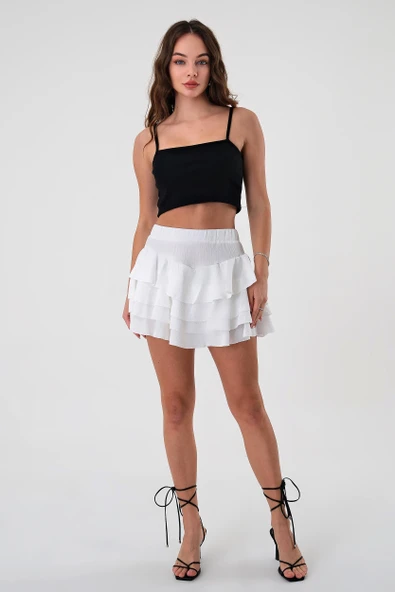 Mykonos Beyaz Etek - 2