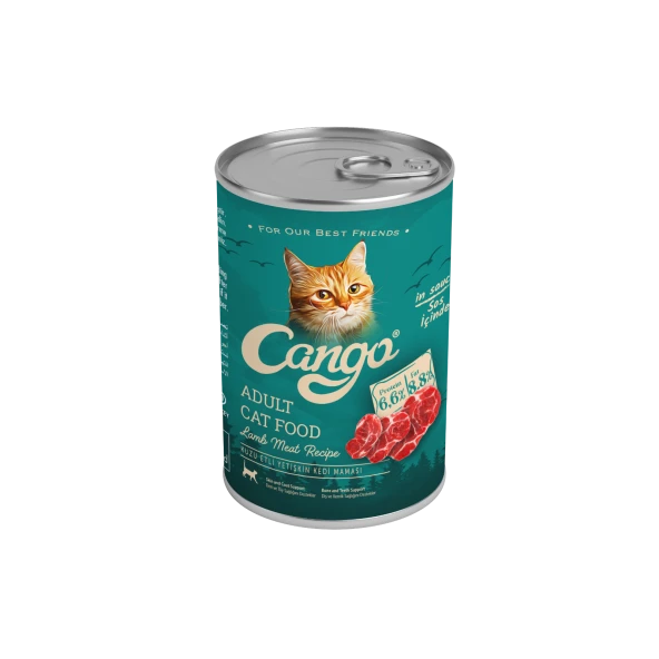 Cango Yetişkin Yaş Kedi Maması Kuzu Etli 415Gr