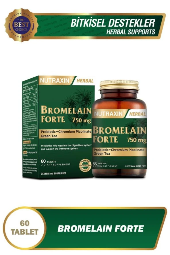 Nutraxin Bromelain Forte 60 Tablet ürün görseli