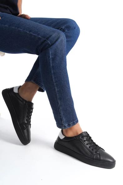 Hakiki Deri Erkek Günlük Bağcıklı Spor Ayakkabı Sneaker - 2