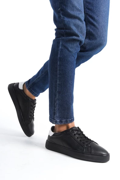 Hakiki Deri Erkek Günlük Bağcıklı Spor Ayakkabı Sneaker - 3