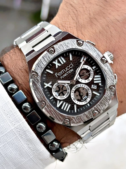 Ferrucci Function FCF.03315FM.01 Çelik Kordon Erkek Kol Saati ürün görseli