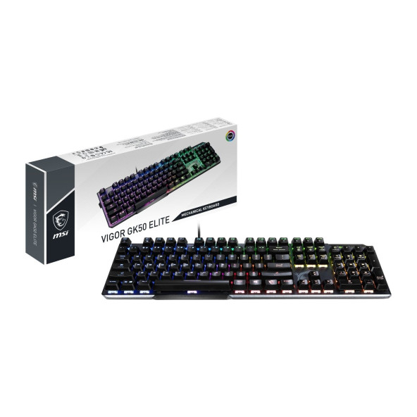 MSI Vigor GK50 Elite Kailh Box White Switch RGB Kablolu Mekanik Oyuncu Klavyesi