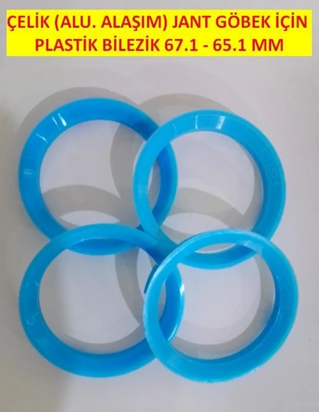 Çelik Jant Göbek Ayarı için Plastik Bilezik Takımı Sarı 3 Renk - 3