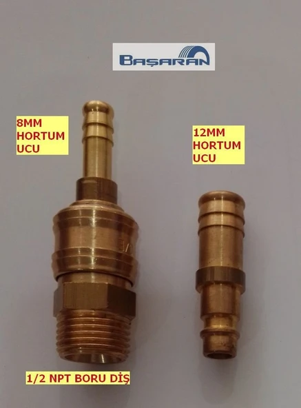 Şipşak(quıck) Hava Kaplin ve Hortum Uçları - 3 Parça ürün görseli