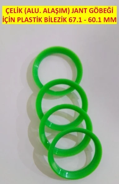 Çelik Jant Göbek Ayarı için Plastik Bilezik Takımı Sarı 3 Renk - 4