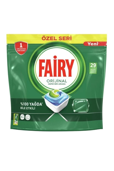 Fairy Hepsi Bir Arada Bulaşık Makinesi Tableti 29 Yıkama