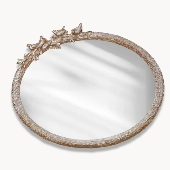 Selim Dekor Kuş figürlü Ayna Vizon