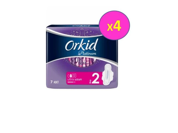 Orkid Platinum Hijyenik Ped Uzun Tekli Paket 7x4 Ped