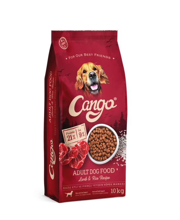 Cango Yetişkin Köpek Maması Kuzu Etli Pirinçli 10KG