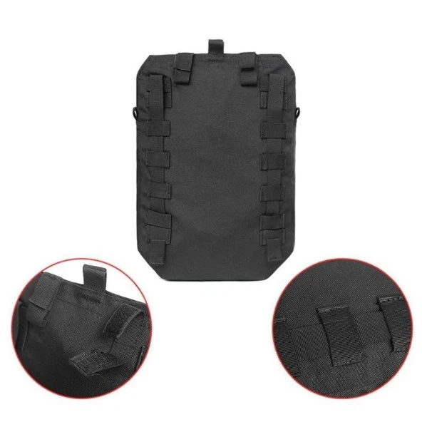Taktikal TK1003 Molle Suluk Yelek Eklenti Çantası Siyah - 5