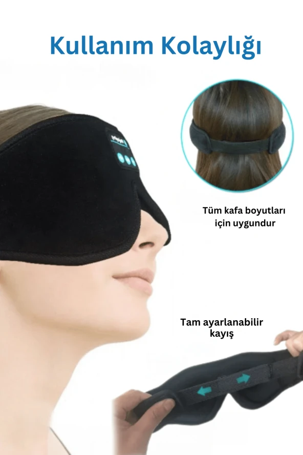 EM001 BT 3D Ses Özellikli Kablosuz Göz Maskesi - 2