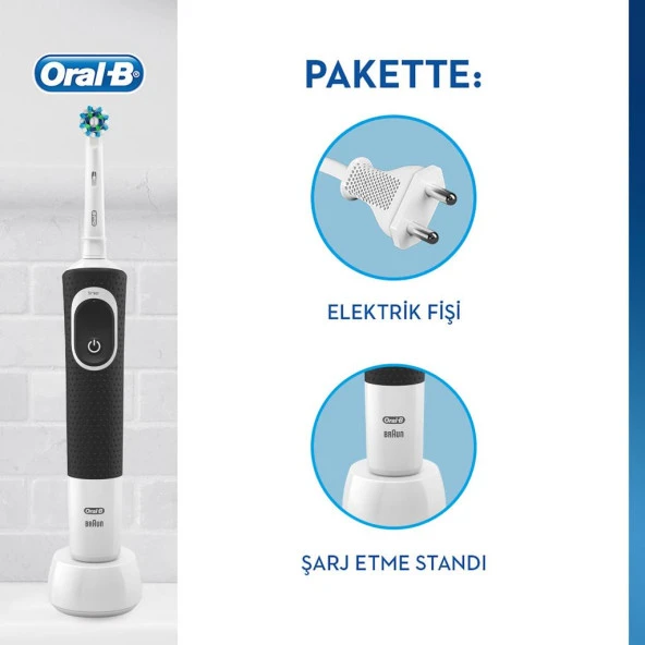Oral-B Vitality Siyah D100 Cross Action Elektrikli Diş Fırçası - 2