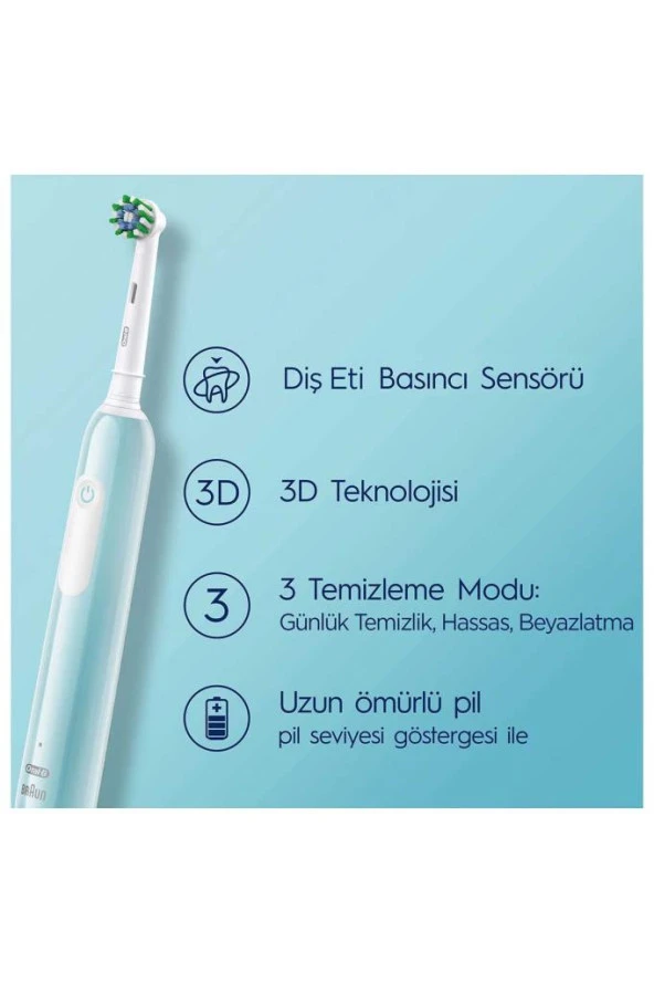 Oral-B Pro Series 1 Şarjlı Diş Fırçası - Mavi - 2
